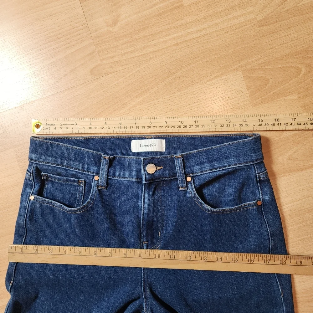 Level 99 29 Tall Stretch Denim Icon Flare‎ Wideleg Medium Wash Jeans Size 29 (8)